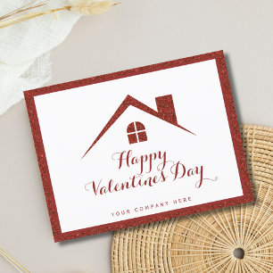 Professional Valentine's Day Real Estate House Postcard