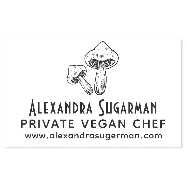 Professional Vegan Chef Mushrooms Business Logo 1 Self-inking Stamp (Design)