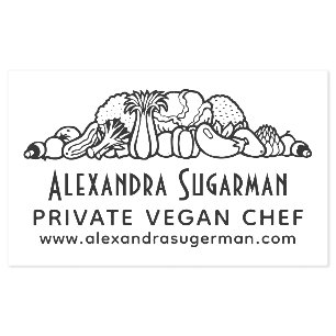 Professional Vegan Chef Vegetables Business Logo 1 Self-inking Stamp