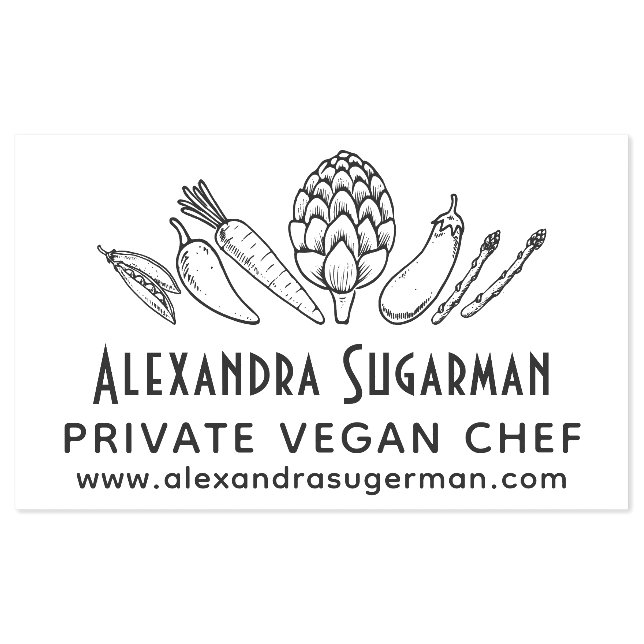Professional Vegan Vegetables Business Logo 1 Self-inking Stamp (Design)