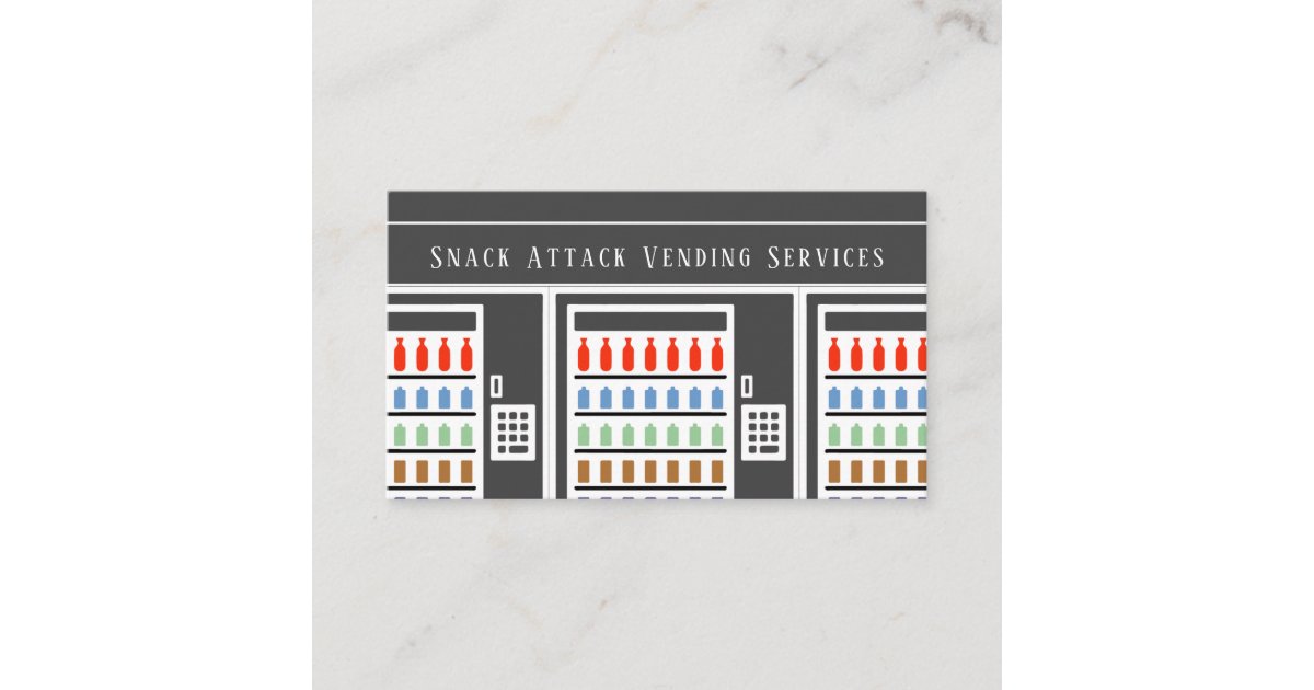 Professional Vending Machine Service Business Card Zazzle