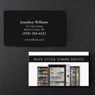 Professional Vending Machine Service Business Card