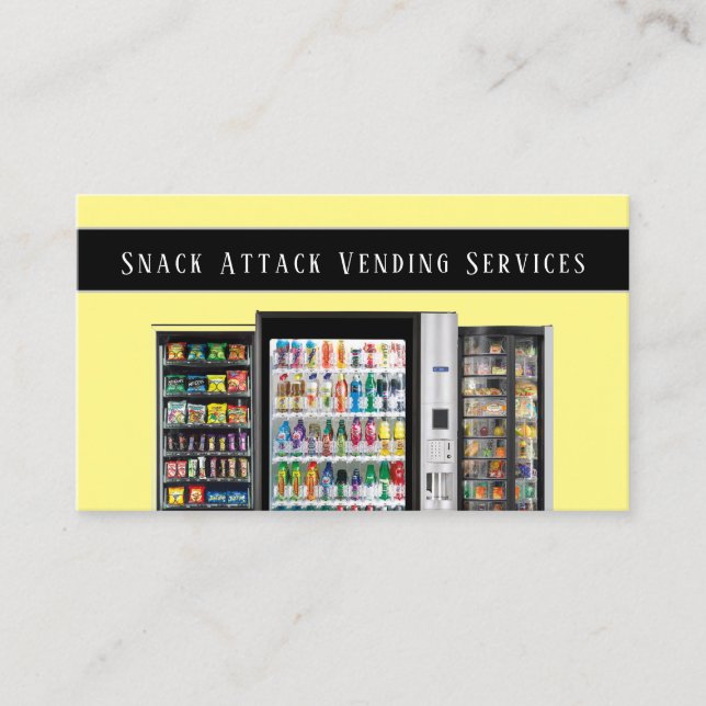 Professional Vending Machine Service Business Card (Front)