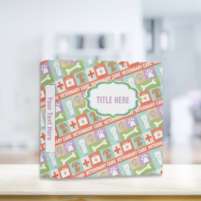 Professional Veterinarian Iconic Designed 3 Ring Binder (Creator Uploaded)