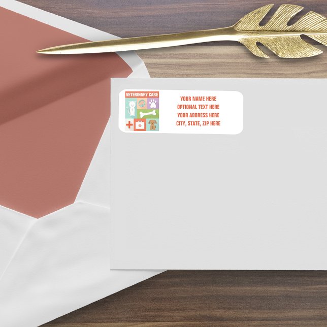 Professional Veterinarian Iconic Designed Label (Creator Uploaded)