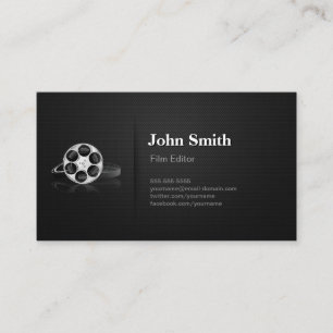 Professional Video Film Editor Cutter Director Business Card