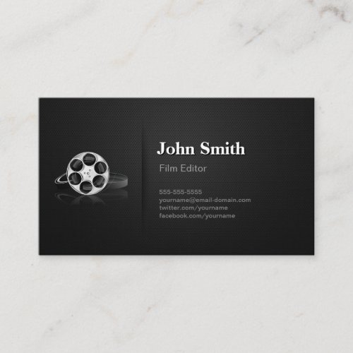 Professional Video Film Editor Cutter Director Business Card