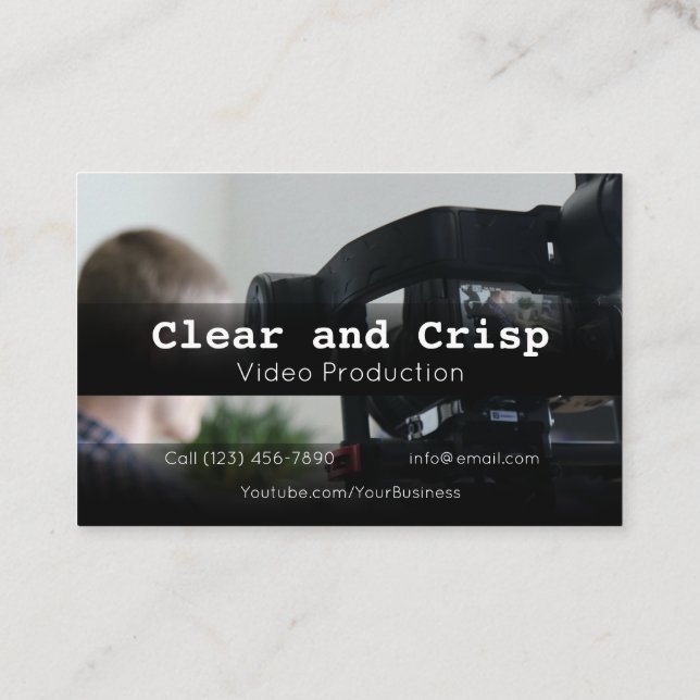 Professional Video Production Company Services  Business Card (Back)