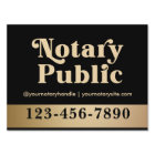 Professional Vintage Gold Mobile Notary Yard