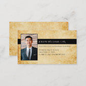 Professional Vintage Parchment CPA Accountant Tax Business Card (Front/Back)