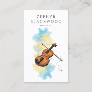 Professional Violinist And Violin Music Teacher Business Card