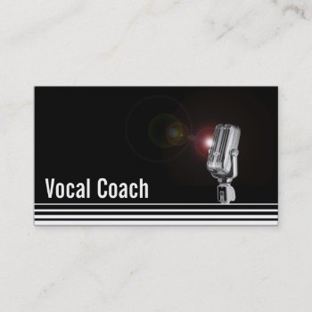 Professional Vocal Coach Dark Business Card by cardfactory at Zazzle