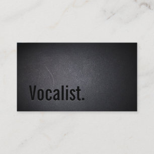 Professional Vocalist Minimalist Black Business Card