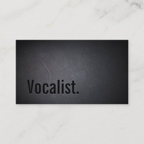 Professional Black Out Vocalist Business Card