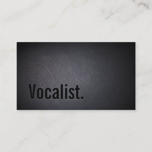 Customizable Professional Black Out Vocalist Business Card