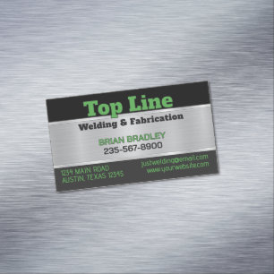 Professional Welding and Fabrication Service Business Card Magnet