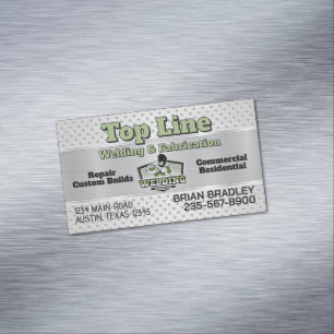 Professional Welding and Fabrication Service Business Card Magnet