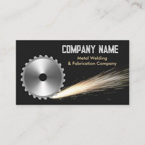 Professional Welding Fabrication Rotating Circular Business Card