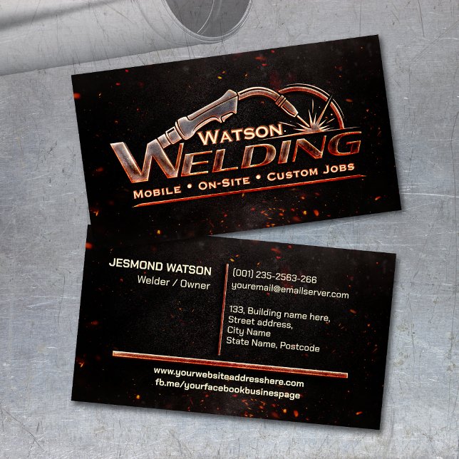 Professional Welding Services - Welder Business Card (Creator Uploaded)