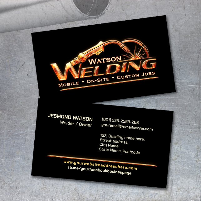 Professional Welding Services - Welder Business Card (Creator Uploaded)
