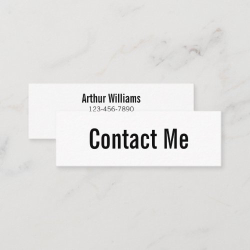 Professional White and Black Contact Card