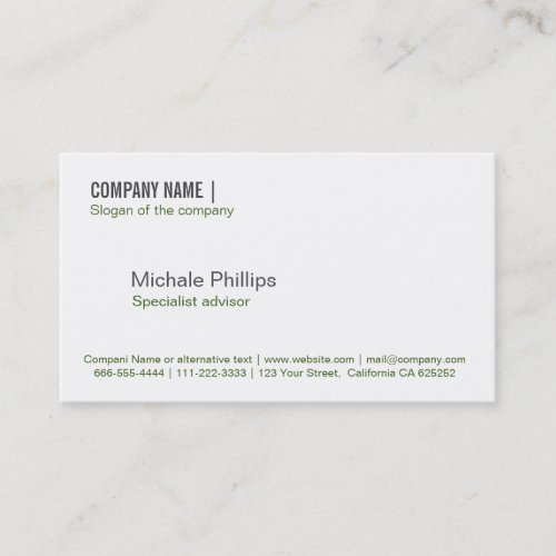 PROFESSIONAL WHITE CONSTRUCTION COMPANY REFORMS BUSINESS CARD