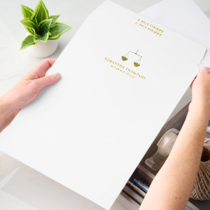 Professional White & Gold Lawyer Attorney Scale Envelope Mailers