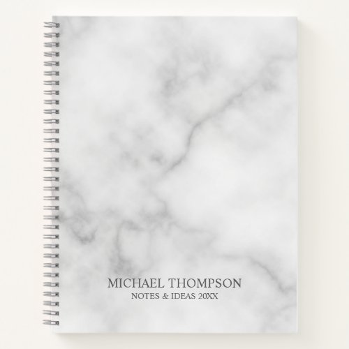 Professional White Marble Notebook
