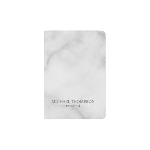 Professional White Marble Passport Holder
