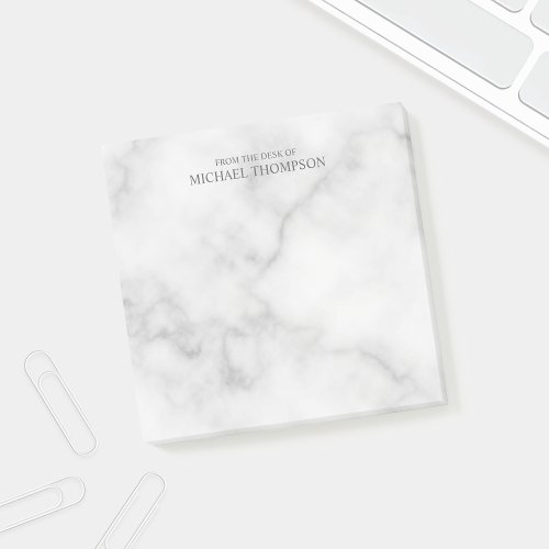 Professional White Marble Post_it Notes
