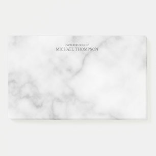 Professional White Marble Post-it Notes