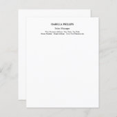 Professional White Minimalist Plain Creative (Front/Back)