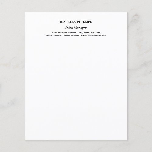 Professional White Minimalist Plain Creative