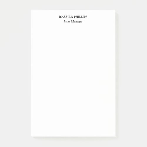 Professional White Minimalist Plain Creative Post_it Notes