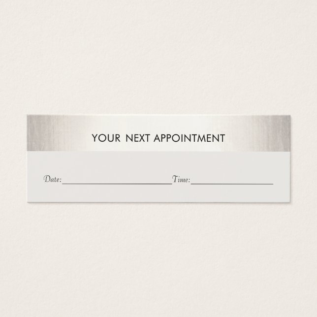 Professional White Modern Silver Appointment (Front)