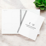 Professional White Monogram Business Initial Planner<br><div class="desc">Stay organized in style with this professional monogram initial notebook. Featuring a clean, minimalist design and a bold monogram on the cover, this notebook is perfect for professionals, students, or anyone who values personalized stationery. Its high-quality pages are ideal for jotting down notes, ideas, or to-do lists, making it both...</div>