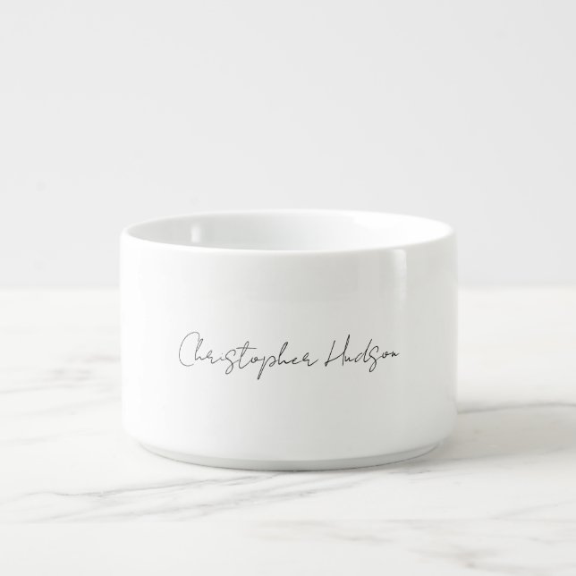 Professional White Plain Creative Chic Calligraphy Bowl (Center)
