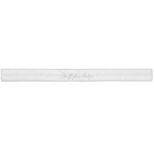 Professional White Plain Creative Chic Calligraphy Elastic Hair Tie