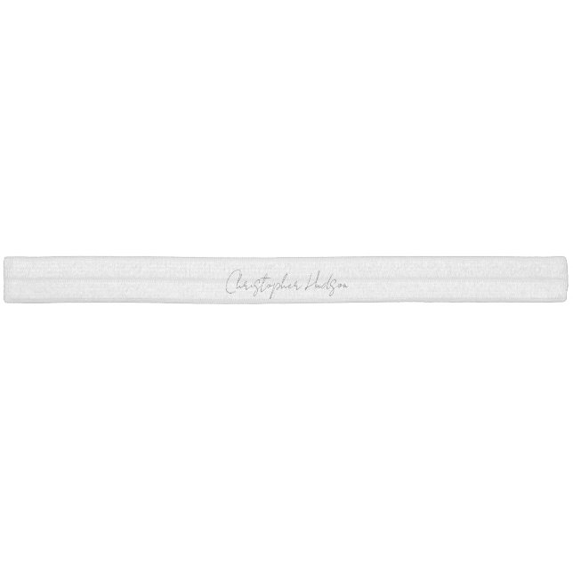 Professional White Plain Creative Chic Calligraphy Elastic Hair Tie (Unwrapped)