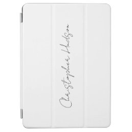 Professional White Plain Creative Chic Calligraphy iPad Air Cover