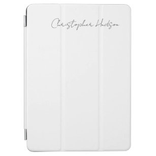 Professional White Plain Creative Chic Calligraphy iPad Air Cover