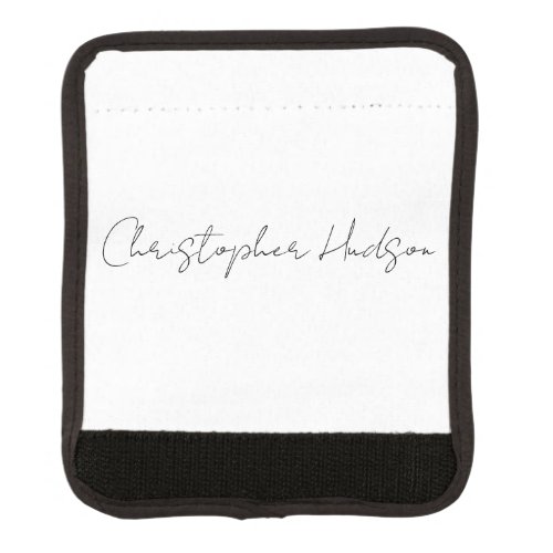 Professional White Plain Creative Chic Calligraphy Luggage Handle Wrap