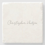 Professional White Plain Creative Chic Calligraphy Stone Coaster