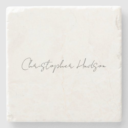 Professional White Plain Creative Chic Calligraphy Stone Coaster