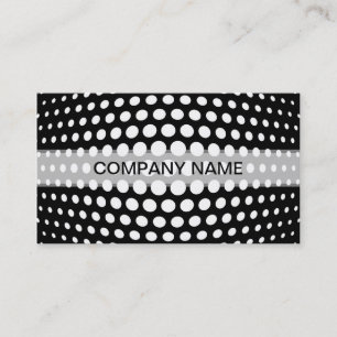 Professional White Polka Dot Pattern Business Card