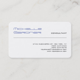 Professional White Trendy Plain Creative Modern Business Card