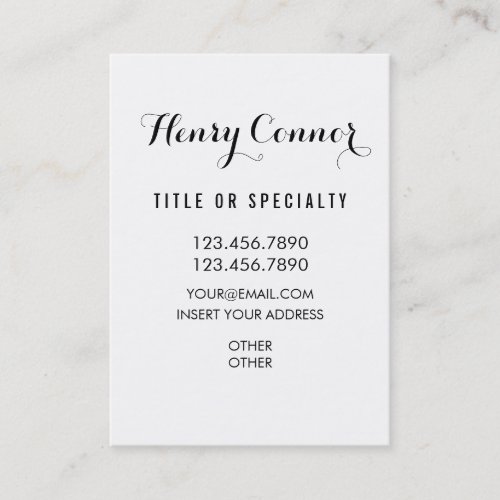 Professional White Vertical Board Business Card