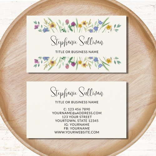 Professional Wildflower  Business Card