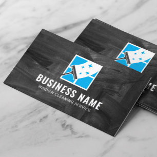 Professional Window Cleaning Service Chalkboard Business Card