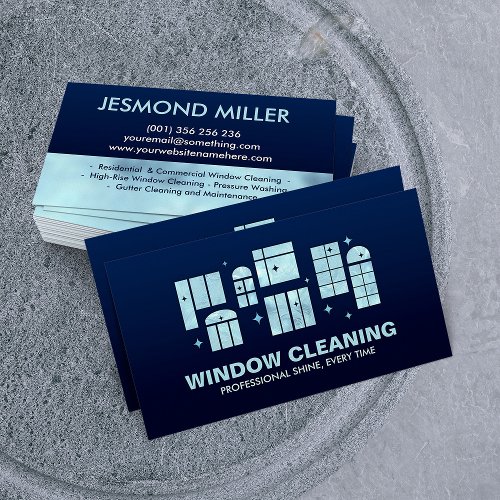 Professional Window Cleaning Services Business Card